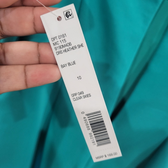 Turquoise Midi Dress size 10 - Picture 6 of 6